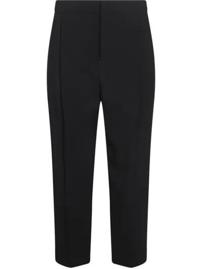 Elisabetta Franchi Dart-detail Crepe Trousers In Black