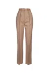 Elisabetta Franchi Trousers Featuring Back Pockets And Belt Loops In Brown