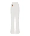 Elisabetta Franchi High-waisted Trousers Wide-leg Design Front Pleats In White