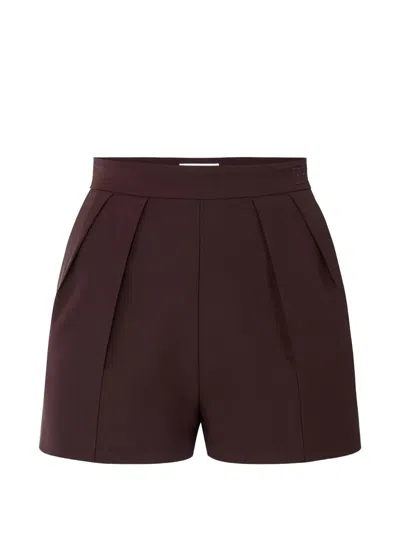 Elisabetta Franchi Darts Logo Shorts In Burgundy