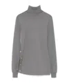 Elisabetta Franchi Decorative-buttons Sweater In Gray