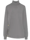 Elisabetta Franchi Decorative-buttons Sweater In Grey