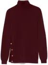 Elisabetta Franchi Decorative-buttons Sweater In Red