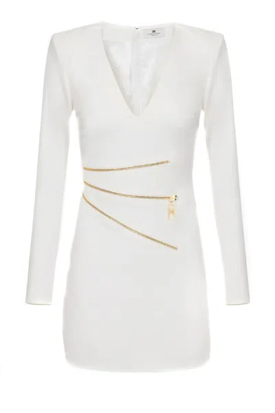 Elisabetta Franchi Deep V-neck Mini Dress