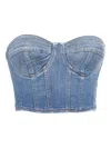 Elisabetta Franchi Denim Top In Blue