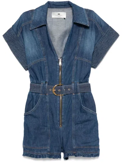 ELISABETTA FRANCHI DENIM JUMPSUIT