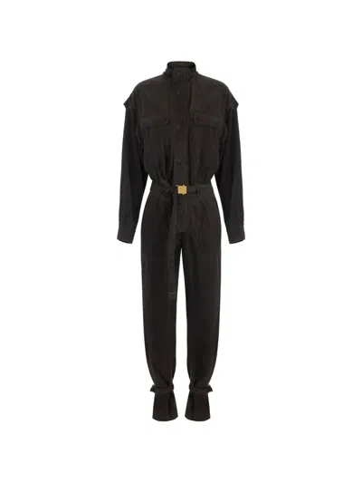Elisabetta Franchi Jeans-jumpsuit In Brown