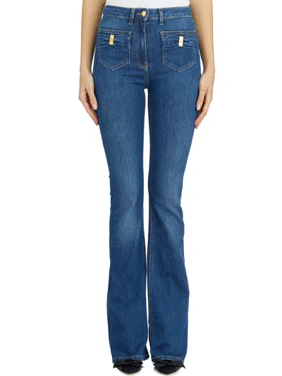 ELISABETTA FRANCHI ELISABETTA FRANCHI DENIM PANTS WITH POCKETS