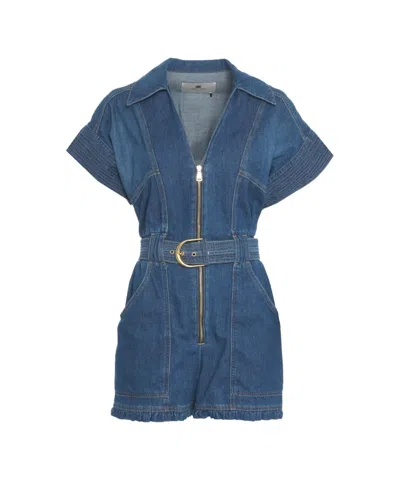 ELISABETTA FRANCHI ELISABETTA FRANCHI DENIM SHORT JUMPSUIT