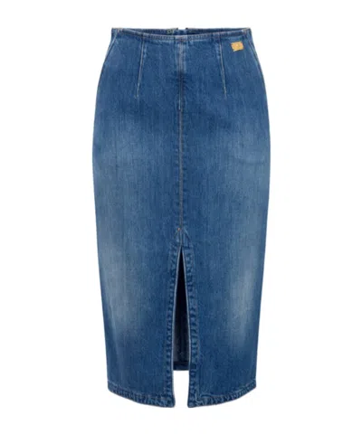 ELISABETTA FRANCHI ELISABETTA FRANCHI SLIT DENIM SKIRT