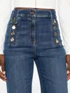 Elisabetta Franchi Denim Trousers In Blue