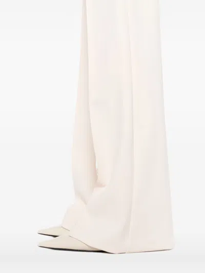 Elisabetta Franchi Denim Trousers In White