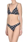 Elisabetta Franchi Designer Logo Print Bikini In Black