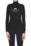 Elisabetta Franchi Designer Logo Turtleneck Pullover In Black