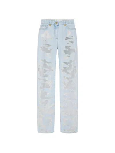 Elisabetta Franchi Destroyed Jeans In Blue