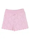 Elisabetta Franchi Diamond-pattern Shorts In Pink