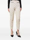 Elisabetta Franchi Poliestere Trousers In Neutral