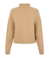Elisabetta Franchi Diamond-pattern Turtleneck Sweater In Brown