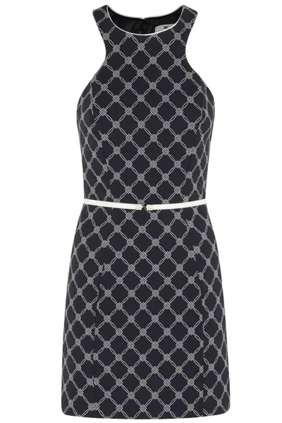 Elisabetta Franchi Printed Crêpe Mini Dress In Multi
