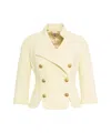 Elisabetta Franchi Tailored Double-breasted Blazer With Gold Buttons In Brown