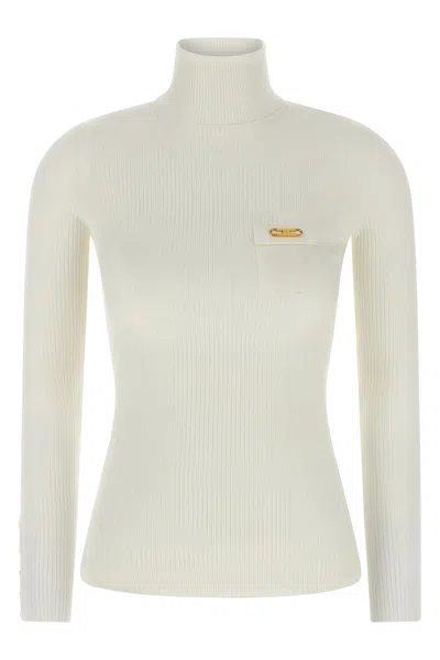 ELISABETTA FRANCHI RIBBED TURTLENECK SWEATER