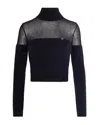 Elisabetta Franchi Dolcevita In Maglia Con Logo Gioiello Nero In Black