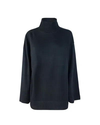 ELISABETTA FRANCHI DOLCEVITA IN MISTO CASHMERE CON LOGO