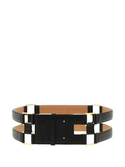 Elisabetta Franchi Double Band Belt Belts Black