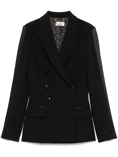 Elisabetta Franchi Double-breasted Blazer In Black