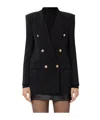 Elisabetta Franchi Double-breasted Blazer In Black