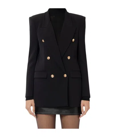 Elisabetta Franchi Double-breasted Blazer In Black