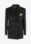 Elisabetta Franchi Double-breasted Blazer In Black