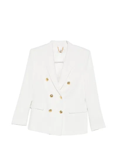 Elisabetta Franchi Double-breasted Blazer In White
