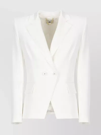 ELISABETTA FRANCHI DOUBLE-BREASTED BLAZER WITH BUTTON DETAILING