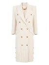 Elisabetta Franchi Double-breasted Coat In White
