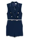Elisabetta Franchi Double-breasted Crepe Playsuit In Dn9