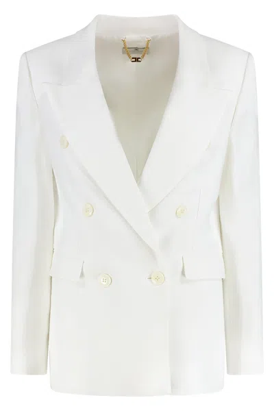 ELISABETTA FRANCHI ELISABETTA FRANCHI DOUBLE-BREASTED GABARDINE JACKET