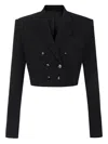 Elisabetta Franchi Double-breasted Jacket In Black