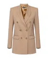 Elisabetta Franchi Double-breasted Jacket In Camel