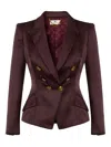 Elisabetta Franchi Chaqueta Casual - Rojo Oscuro In Burgundy