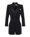 Elisabetta Franchi Jumpsuit In Lightweight Crêpe Fabric With Tuxedo Details In Black