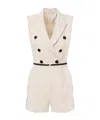 Elisabetta Franchi Crepe Jumpsuit In Pink