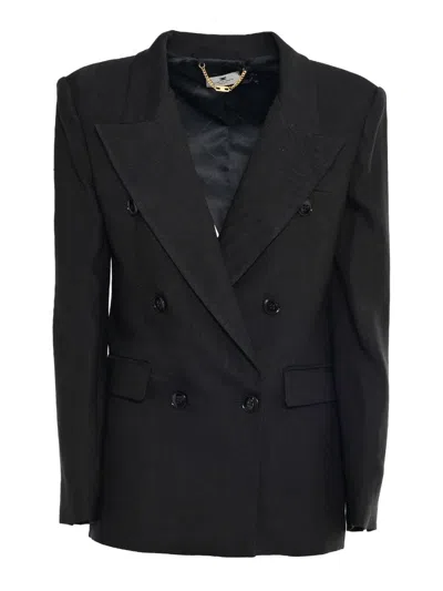 ELISABETTA FRANCHI DOUBLE-BREASTED TAILORED BLAZER