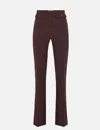Elisabetta Franchi Flared Leg Trousers Gold-tone Buttons In Brown