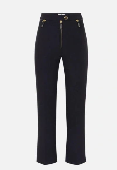 Elisabetta Franchi Zip-fastening Trousers In Black