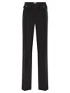 Elisabetta Franchi Double Crepe Trousers In Black