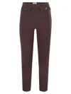 Elisabetta Franchi Double Crepe Trousers In Burgundy