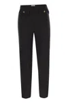 Elisabetta Franchi Tailored Straight-leg Pants With Flap Pockets In Black