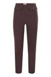 Elisabetta Franchi Double Crepe Trousers In Pink