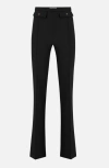 Elisabetta Franchi Double Crepe Trousers In Black
